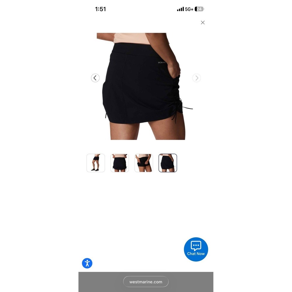 Columbia Active Skort Size XL Black Mid Pocket Stretch Skirt Tennis Run Outdoor - Picture 13 of 13